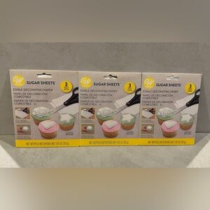 3 Pack Wilton Sugar Sheet Decorating Paper - White